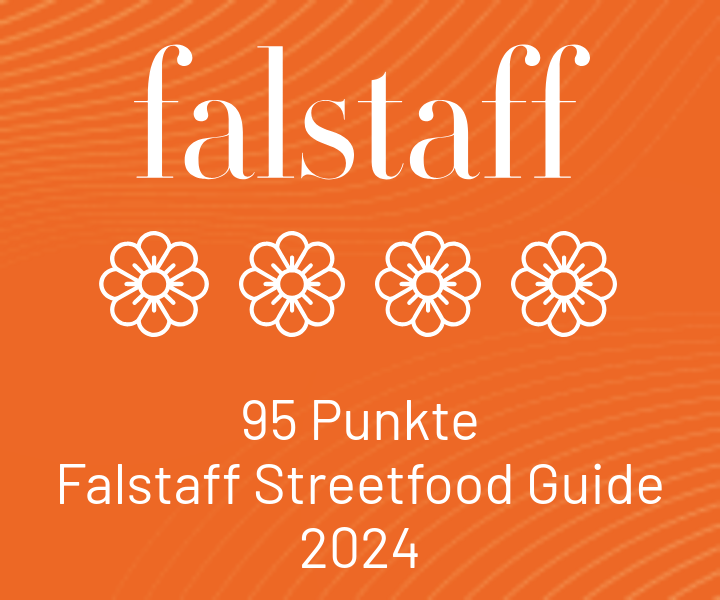 Auszeichnung von falstaff für Heaven's Kitchen im Falstaff Streetfood Guide 2024